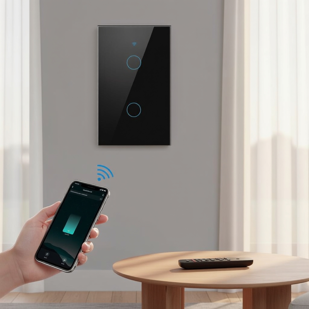 สวิตช์ไฟอัจฉริยะ Wifi 3 ปุ่ม ไม่มีสายไฟกลาง 100-240V รองรับ Alexa Hey Google บ้านอัจฉริยะ