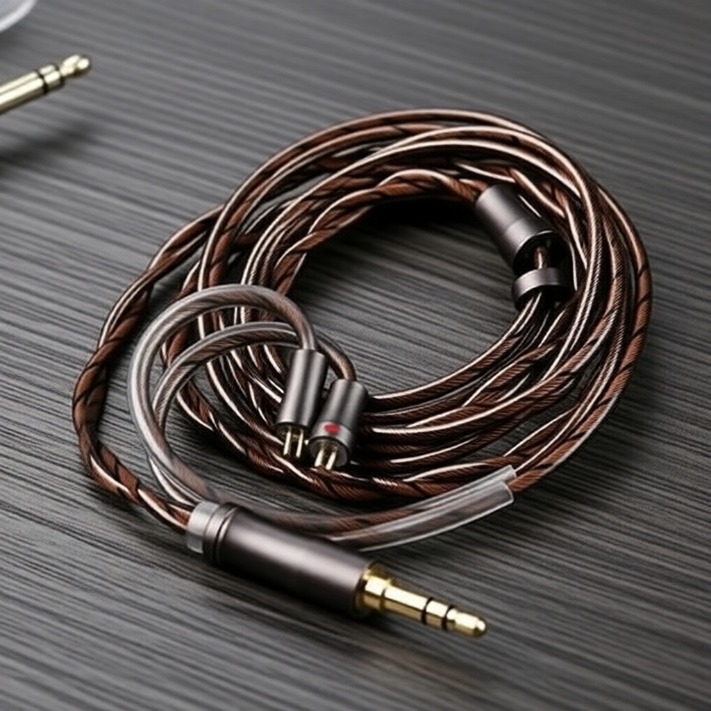 HiFi KBEAR Cadence สายหูฟัง IEM: ทองแดงบริสุทธิ์ 6N + เคลือบเงิน, หัวต่อ 3.5 มม./4.4 มม., เสียงสมดุล