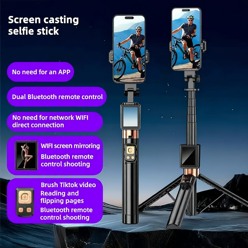ไม้เซลฟี่ Tripod CL07 Screen มีจอมอนิเตอร์