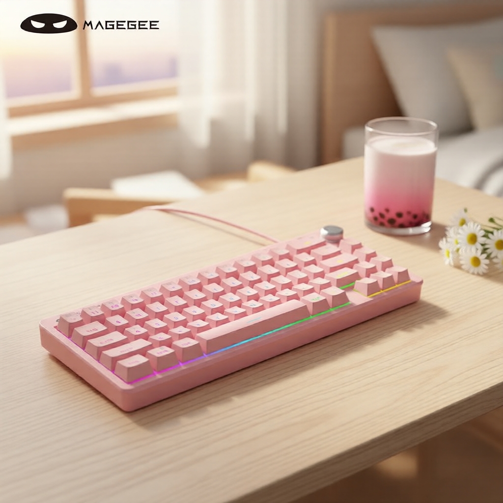  คีย์บอร์ดสําหรับเล่นเกม MageGee TS68 60% Mini RGB มีไฟพื้นหลัง กันน้ําตามหลักสรีรศาสตร์ สัมผัสแบบกลไก เหมาะสําหรับ PC/MAC/PS4/Xbox