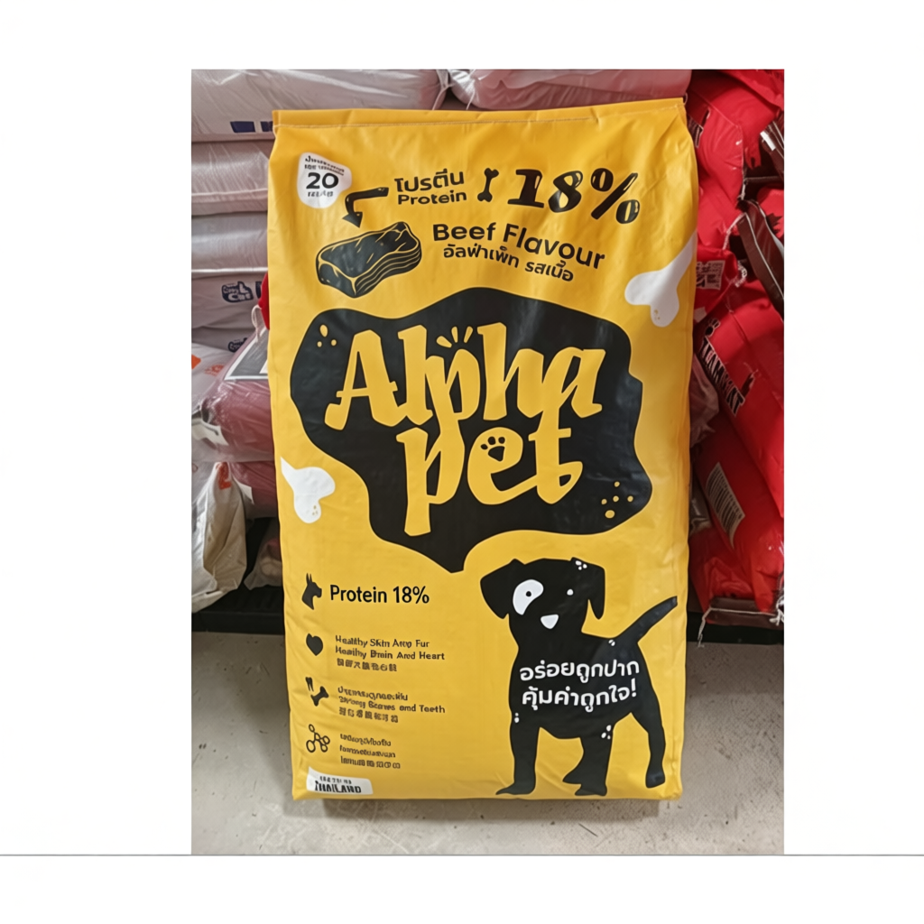 อาหารสุนัข Alpha pet 20 kg. รสเนื้อ