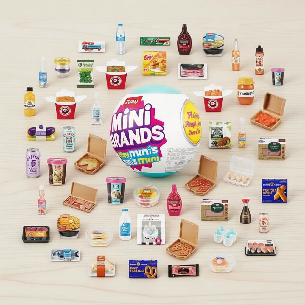 ZURU Mini Brands Mini Minis Fill The Fridge ซีรีส์ 1 - 1 แคปซูล, ของเล่นสะสมจิ๋วแบบเซอร์ไพรส์