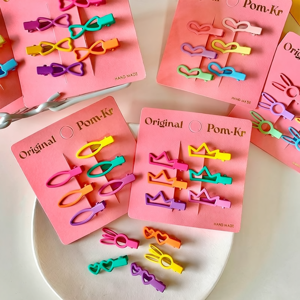 กิ๊บติดผมหน้าม้า หวาน สไตล์เกาหลี เลือกลายได้ที่มีสีสัน มินิน่ารัก นักเรียน เด็ก-Tender shop