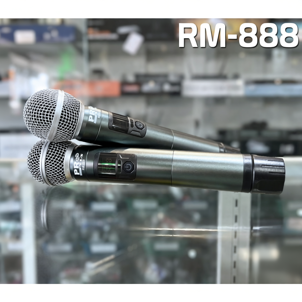 PROPLUS RM-888 ระบบสัญญาณ UHF เปลี่ยนคลื่อนความถี่ได้ ระยะการส่งสัญญาณ ไกลสุด 50เมตร