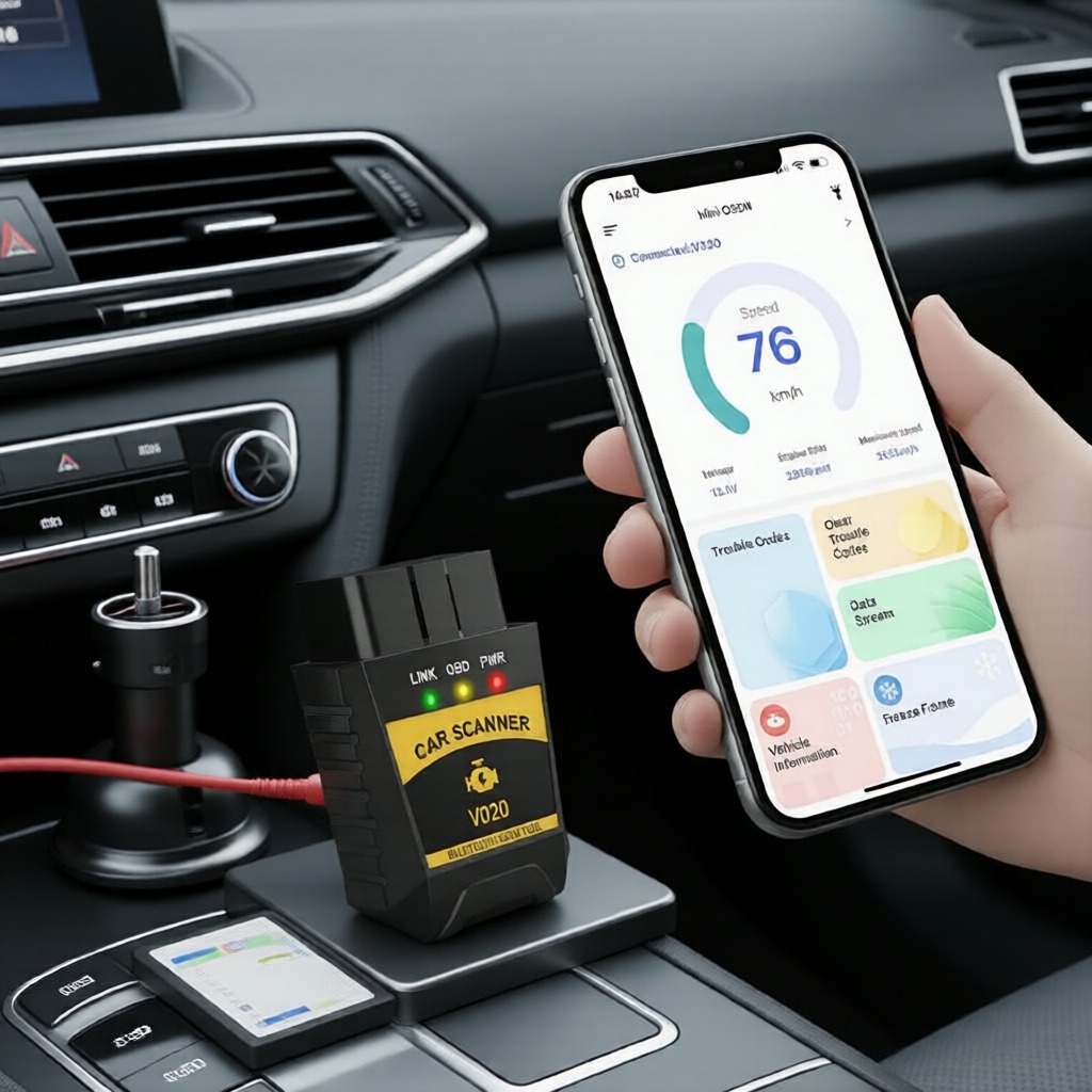 เครื่องสแกน OBD2 บลูทูธสําหรับ iOS/Android – เครื่องมือสแกนวินิจฉัยรถยนต์