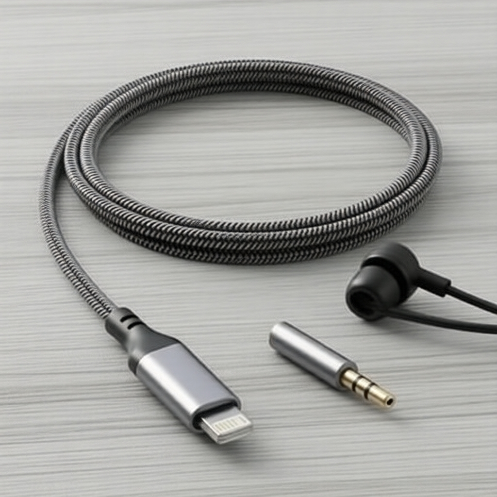 สายอะแดปเตอร์ Aux ตัวผู้ 3.5 มม. สําหรับเชื่อมต่อช่องเสียบเสียงของ iPhone และอุปกรณ์ Apple