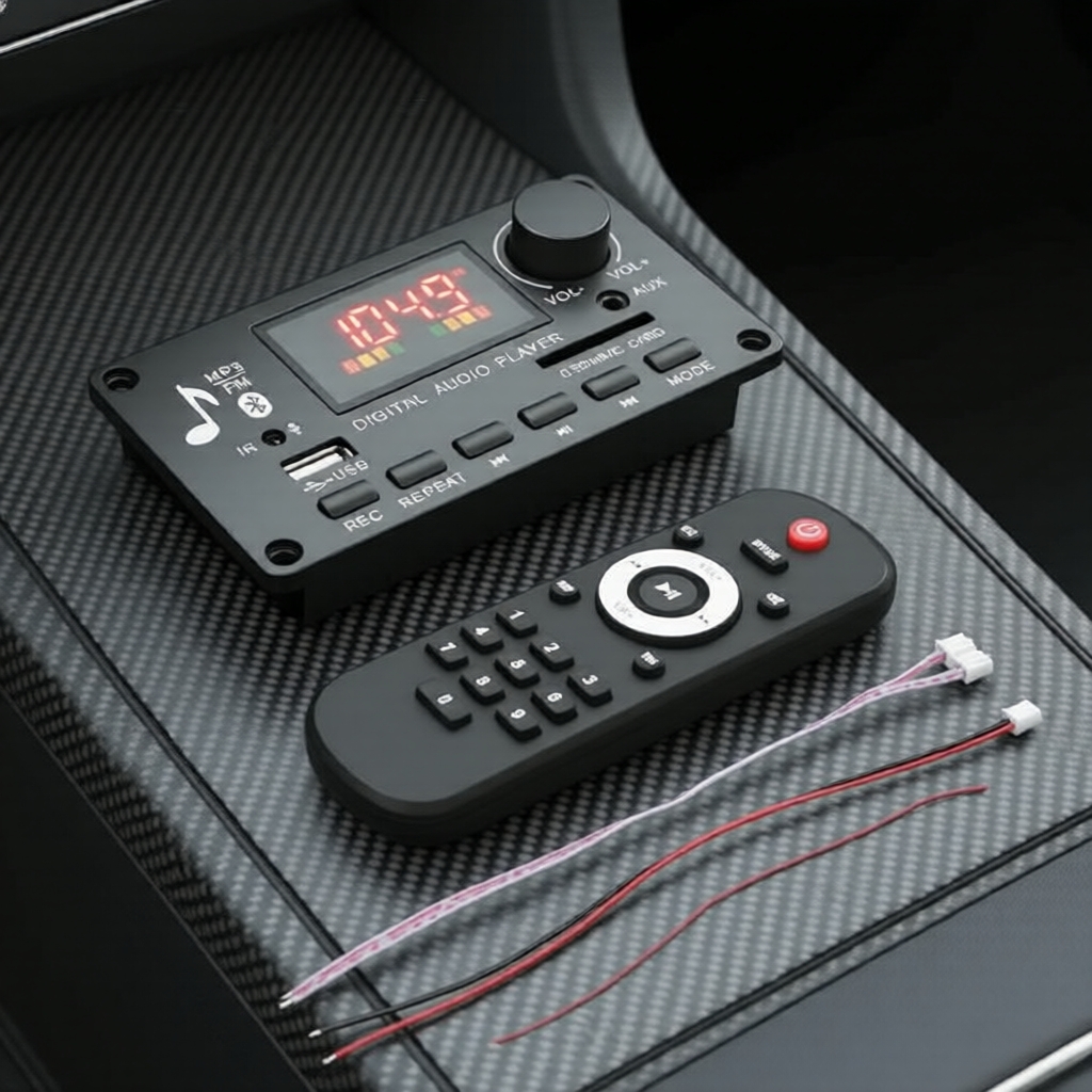 โมดูลขยายเสียงสเตอริโอ 5.0 80W บลูทูธ 12V DIY เครื่องเล่น MP3 โมดูลวิทยุ FM สําหรับรถยนต์