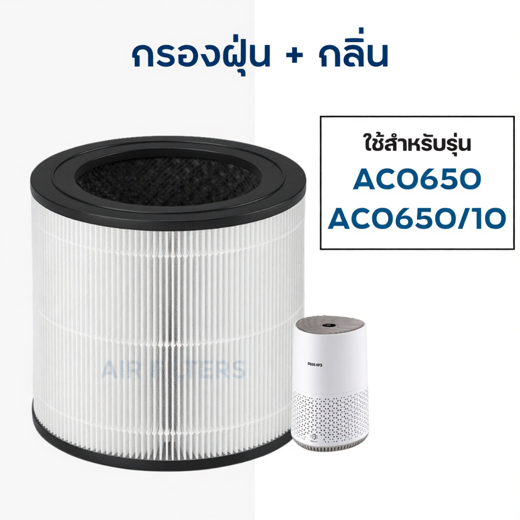 ไส้กรองอากาศ Philips  ฟิลเตอร์กรอง รุ่น FY0611 กรองฝุ่น PM2.5