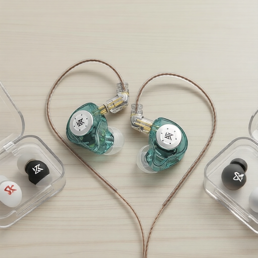 หูฟังอินเอียร์แบบเสียบสายพร้อมไดร์เวอร์คู่ KZ EDX Pro, สเตอริโอ HiFi, ถอดสายได้ เหมาะสําหรับนักดนตรี