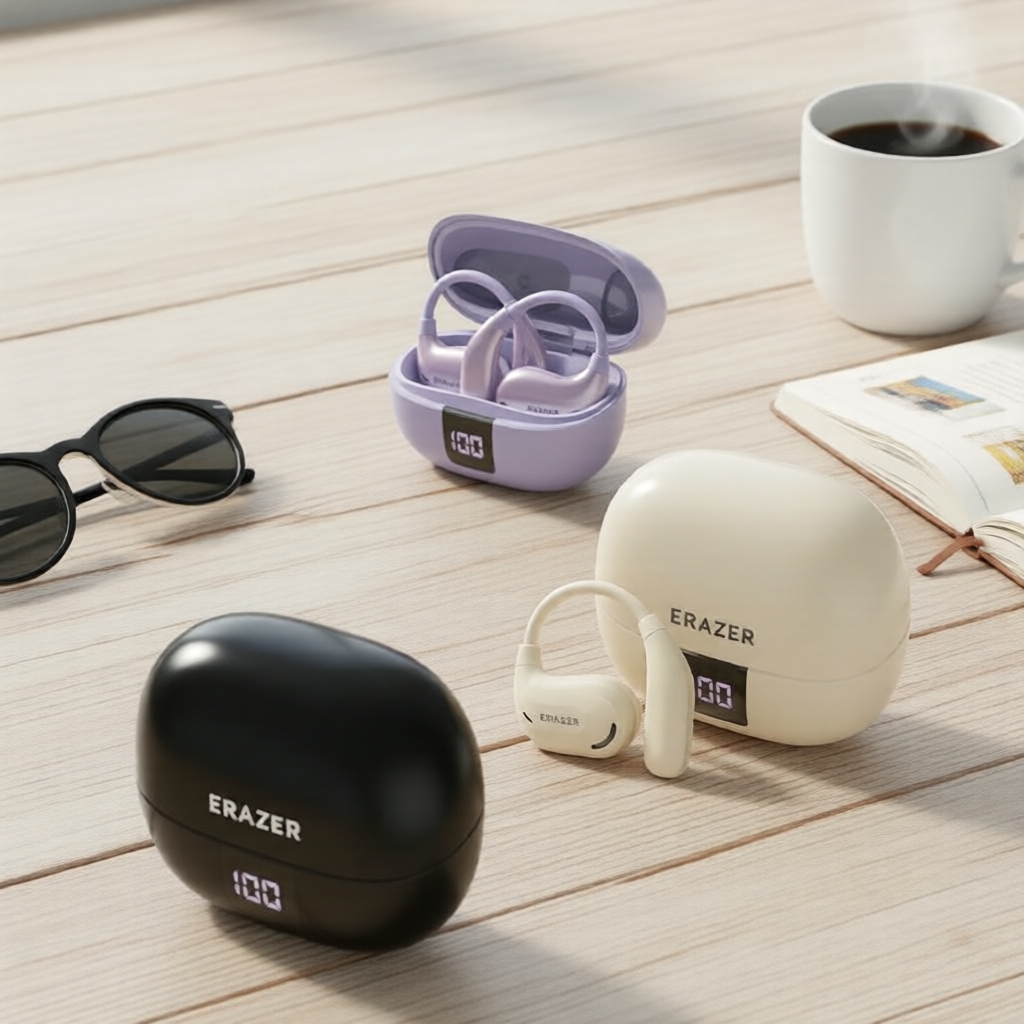 หูฟังไร้สาย ERAZER XT66 PRO: แปลแบบเรียลไทม์ด้วย AI, สเตอริโอ HiFi, เบสลึก, ไมโครโฟน และแบตเตอรี่ใช้