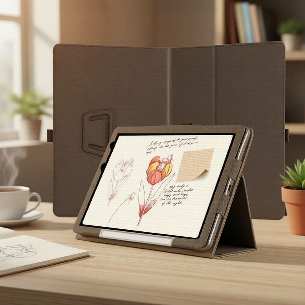 เคสหนัง PU พรีเมี่ยมสําหรับ XP-Pen NotePad 10.9 นิ้ว พร้อมขาตั้ง กันกระแทก