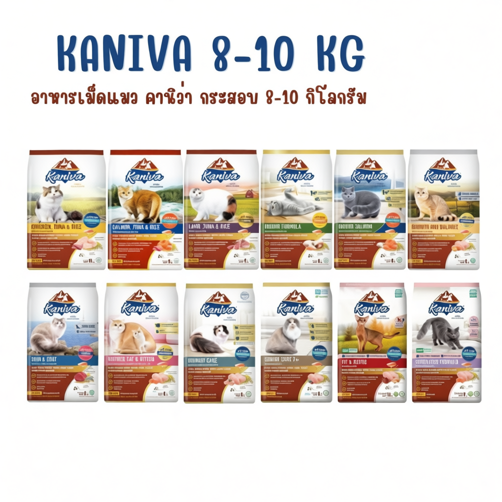 Kaniva อาหารเม็ดแมว กระสอบ สำหรับแมวทุกสายพันธุ์ ทุกช่วงวัย