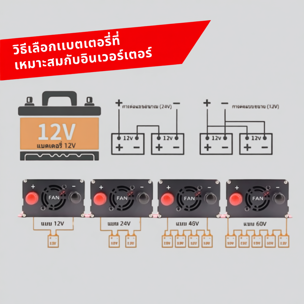 อินเวอร์เตอร์3500W ป้องกันการลัดวงจรไฟฟ้า