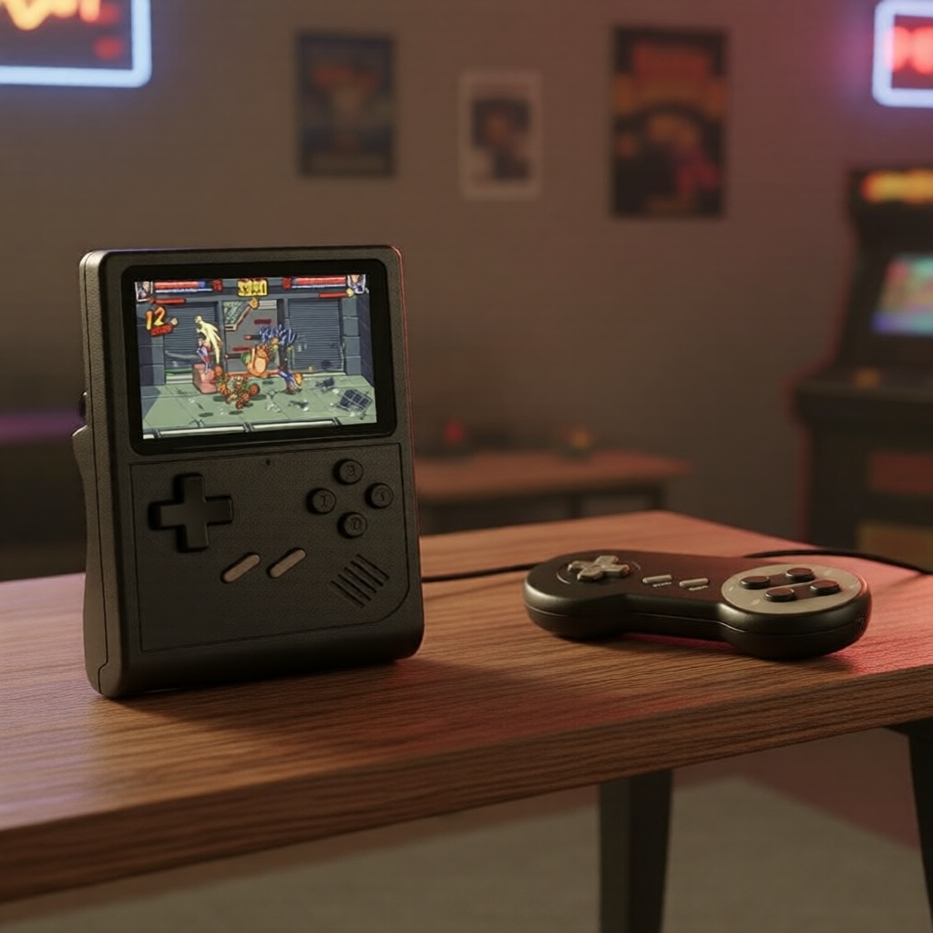 เครื่องเกมเรโทร GB300 หน้าจอ 3.0 นิ้ว มี 6,000 เกมในตัว รองรับการต่อ AV ออกทีวี และรองรับเกม SFC/GBA