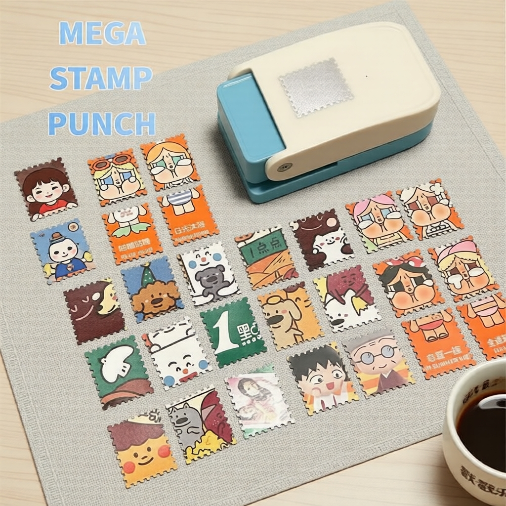 แสตมป์ลายนูนขนาดใหญ่ SUPER PUNCH - เครื่องมือทํากรอบลายประทับมือสําหรับทําการ์ด