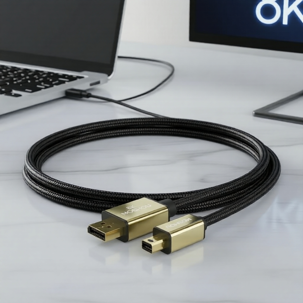 สาย DP 1.4 Moshou 8K 60Hz 4K 144Hz 32.4Gbps HDR สาย DisplayPort to DP