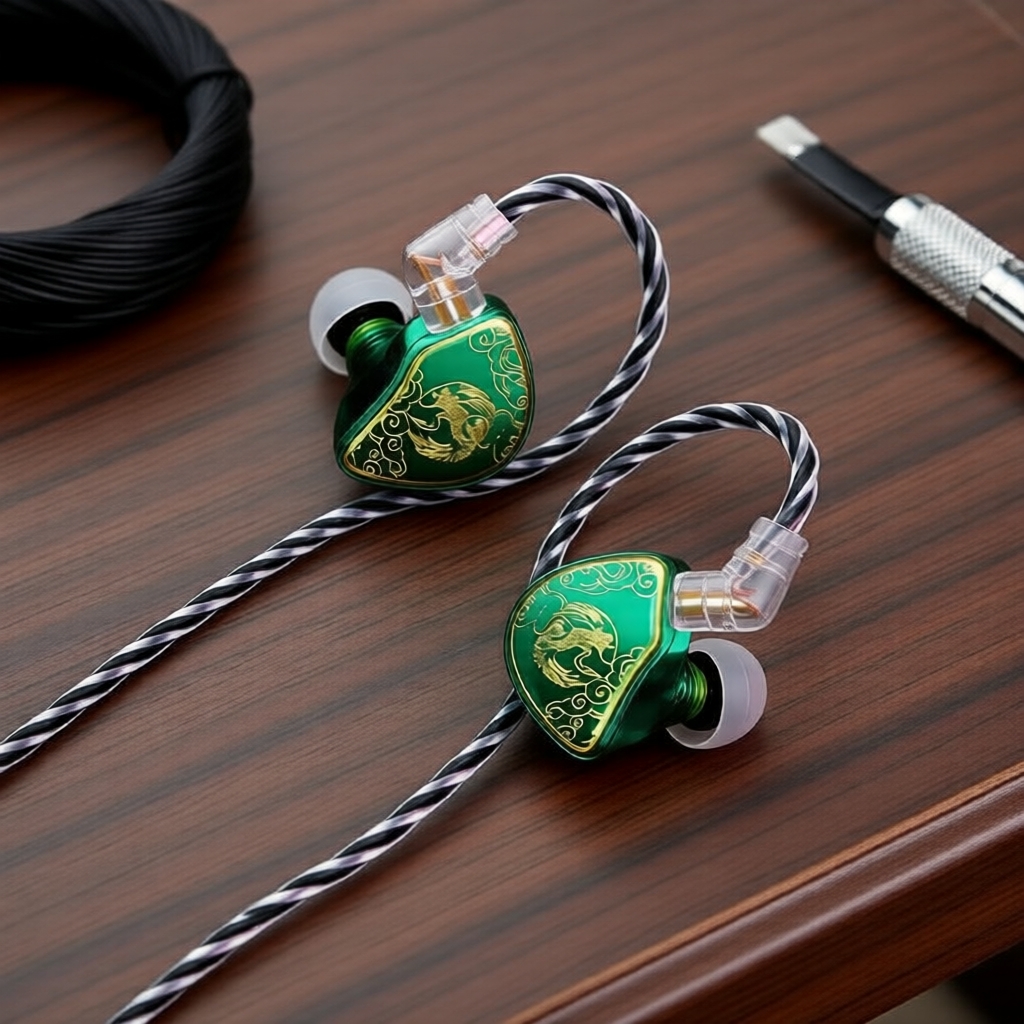 หูฟังอินเอียร์ TANGZU Waner SG Green PET ไดอะแฟรม แบบไดนามิก HiFi Monitor