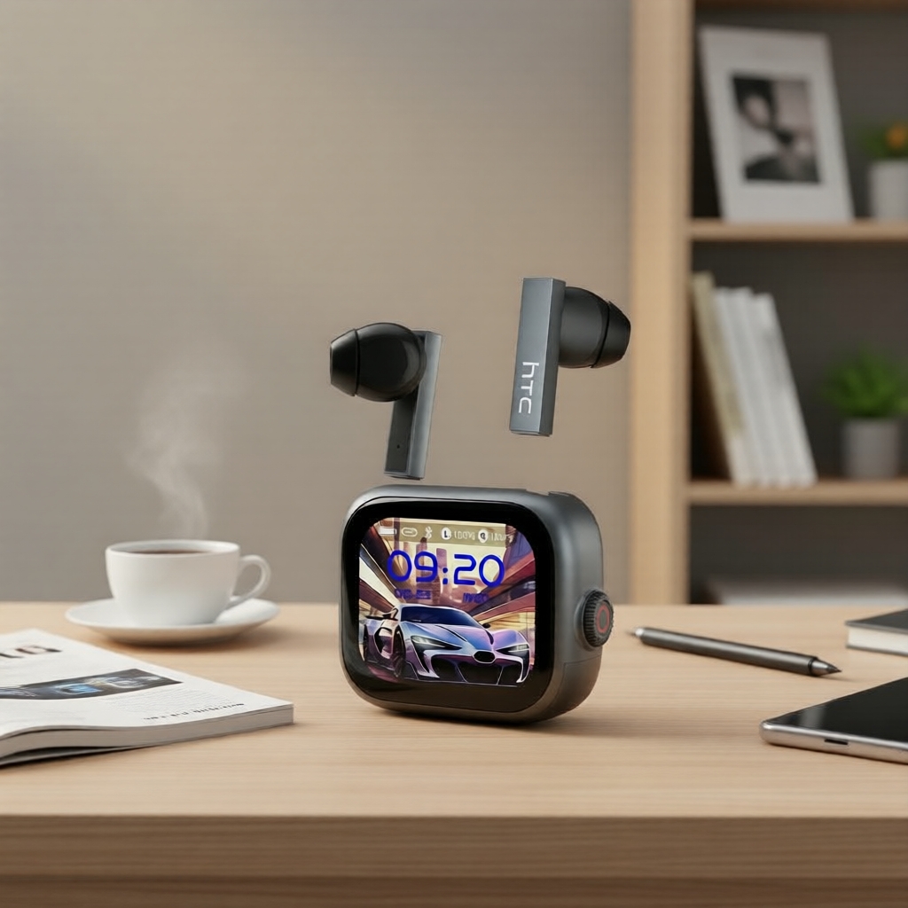 หูฟังแปลภาษาอัจฉริยะ HTC NE40 Bluetooth 6.0 หน้าจอ LED HiFi ANC กันน้ํา