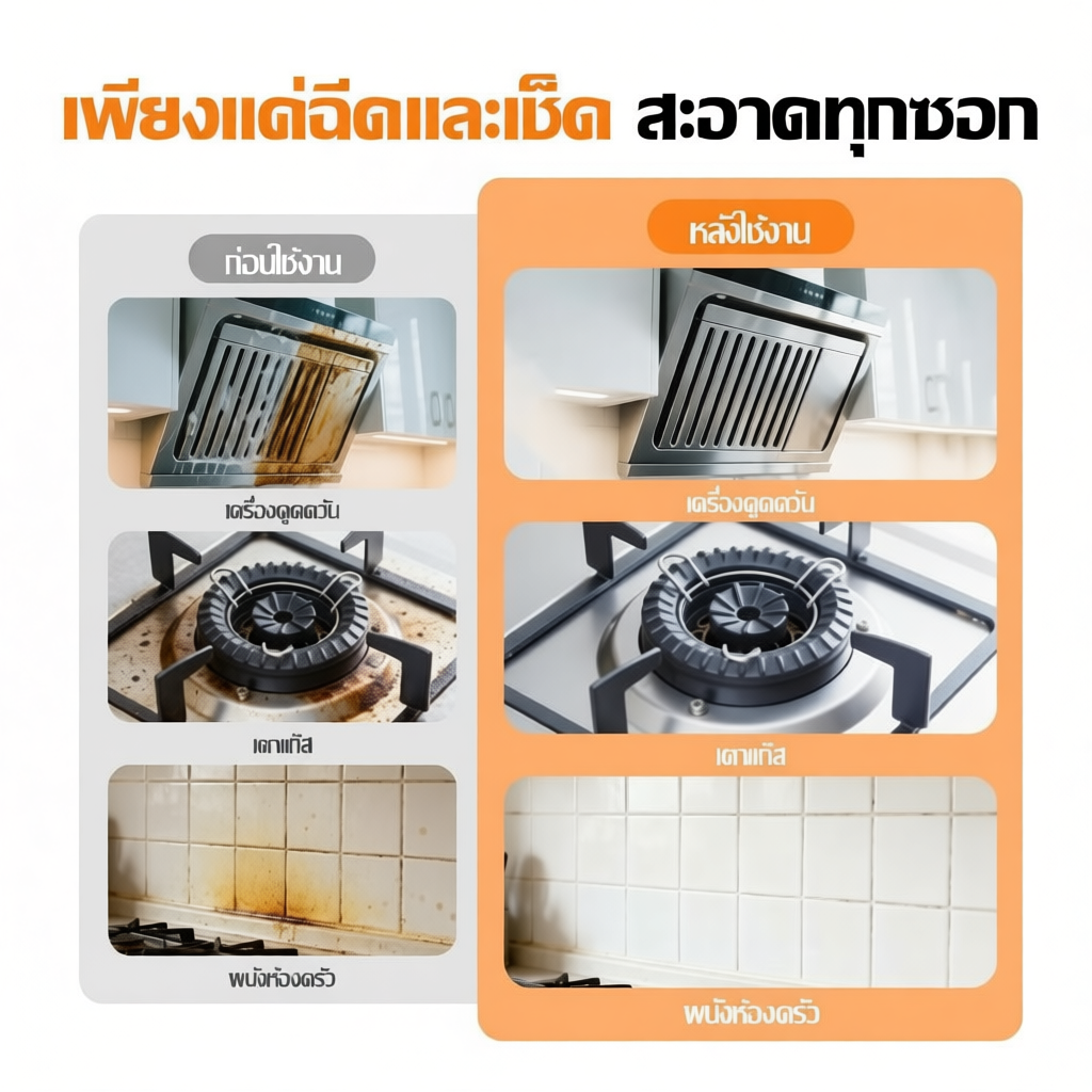 Seaways สเปรย์ทำความสะอาด กำจัดไขมัน 500ml