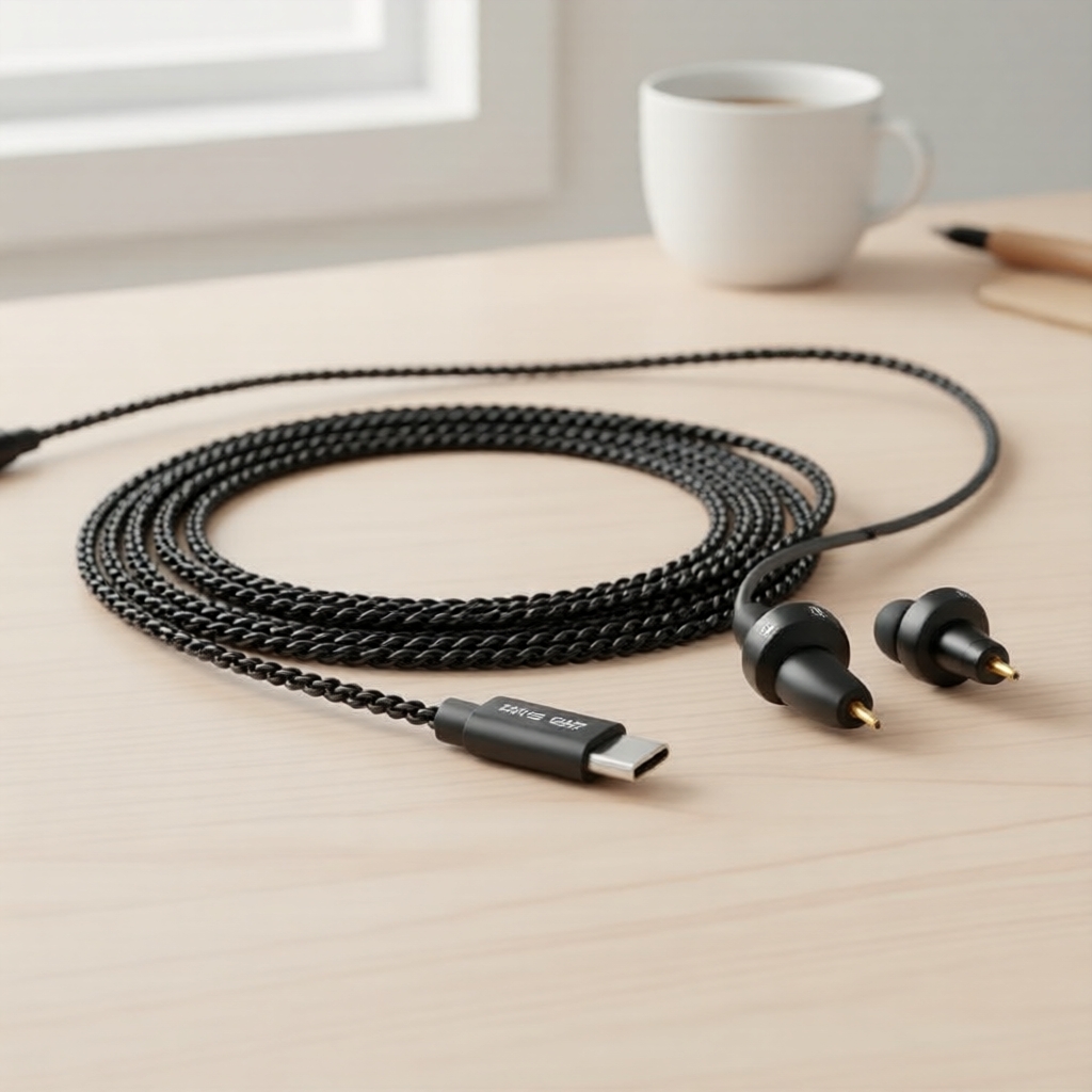 สายเปลี่ยน KBEAR CX01 4N OFC ยาว 1.5 เมตร แบบ USB-C สําหรับหูฟังเอียร์โฟน发烧友