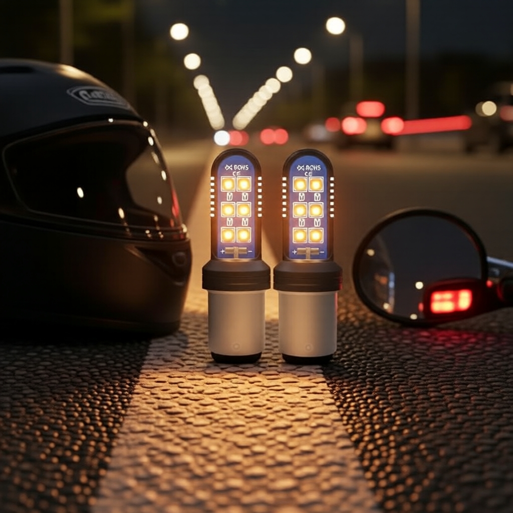 ไฟท้ายเบรค LED 1157 BAY15D 12V สีแดงกะพริบ สําหรับมอเตอร์ไซค์และรถยนต์
