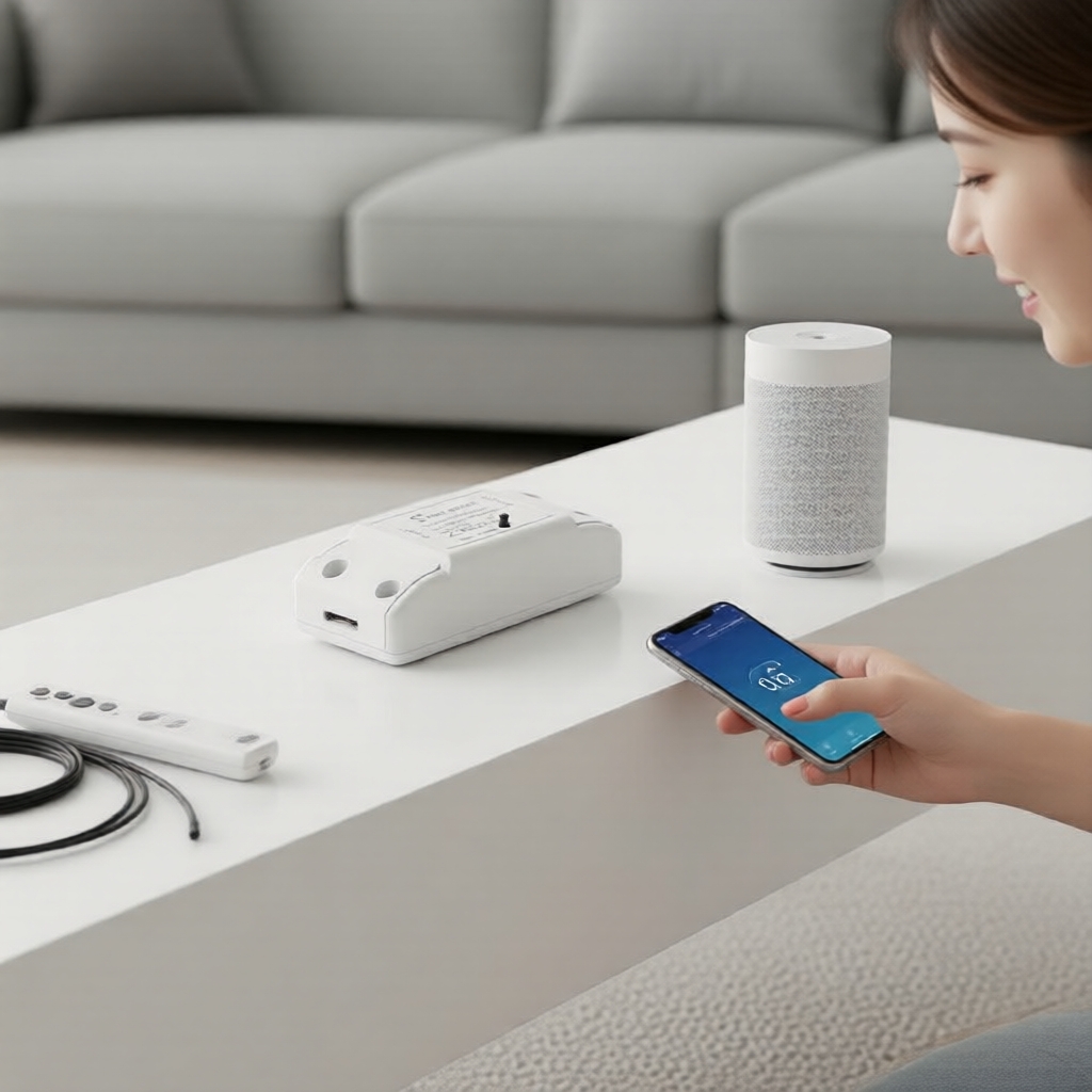 สวิตช์ไฟ LED สมาร์ทโฮม, เบรกเกอร์ WiFi Tuya, คลิปเชื่อมต่อสายไฟ, ควบคุมด้วยเสียงผ่าน Alexa/Smart Lif