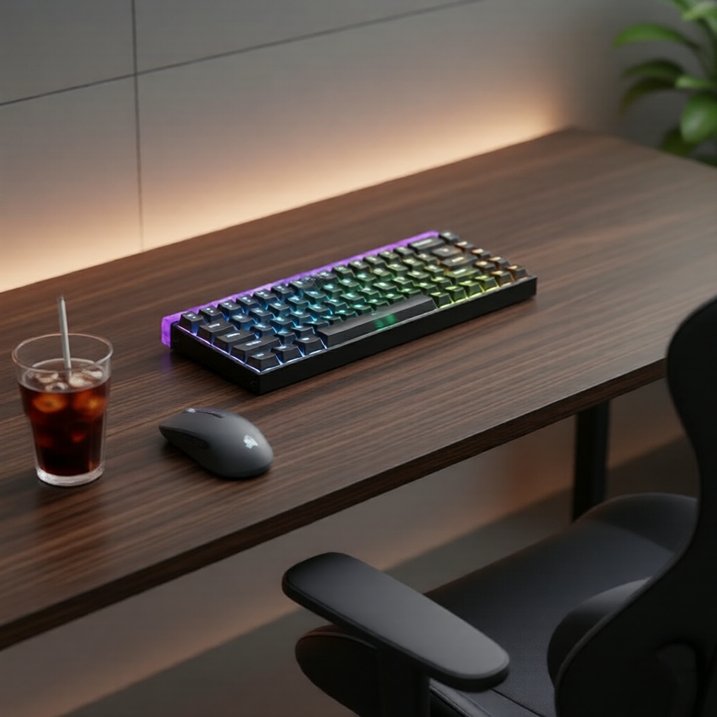 คีย์บอร์ดแมคคานิคอลปรับแต่งได้ AULA HERO 68HE – 68 ปุ่ม, มีสาย RT สําหรับเล่นเกม, ไฟ RGB, สําหรับแล็