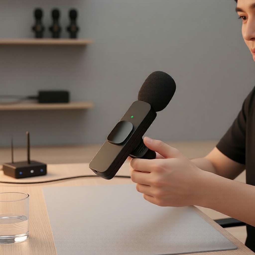 K9 Studio Elite ไมโครโฟนหนีบปกไร้สาย USB-C สําหรับ Klive, ออกอากาศ และเล่นเกมมืออาชีพ