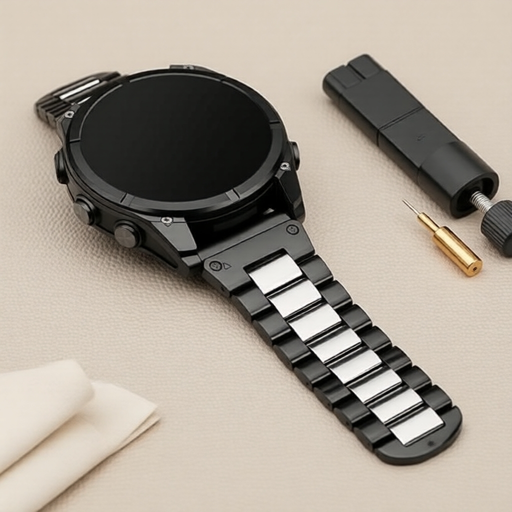 สายรัดสแตนเลส QuickFit 20 22 26 มม. สําหรับ Garmin Fenix 8 Forerunner