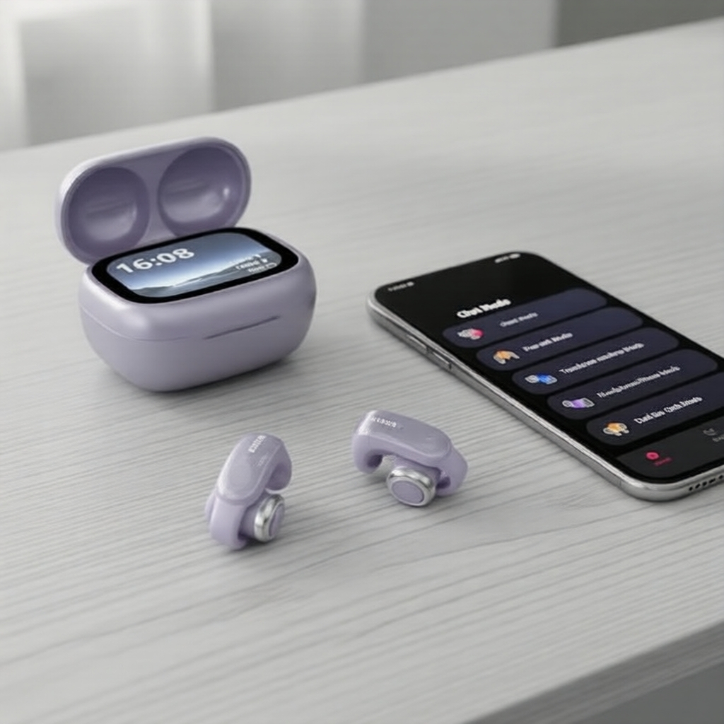 หูฟังไร้สาย ERASER XF28:แปลภาษาอัจฉริยะด้วย AI, จอความละเอียดสูง, สเตอริโอ HiFi, ลดเสียงรบกวน ENC, ก