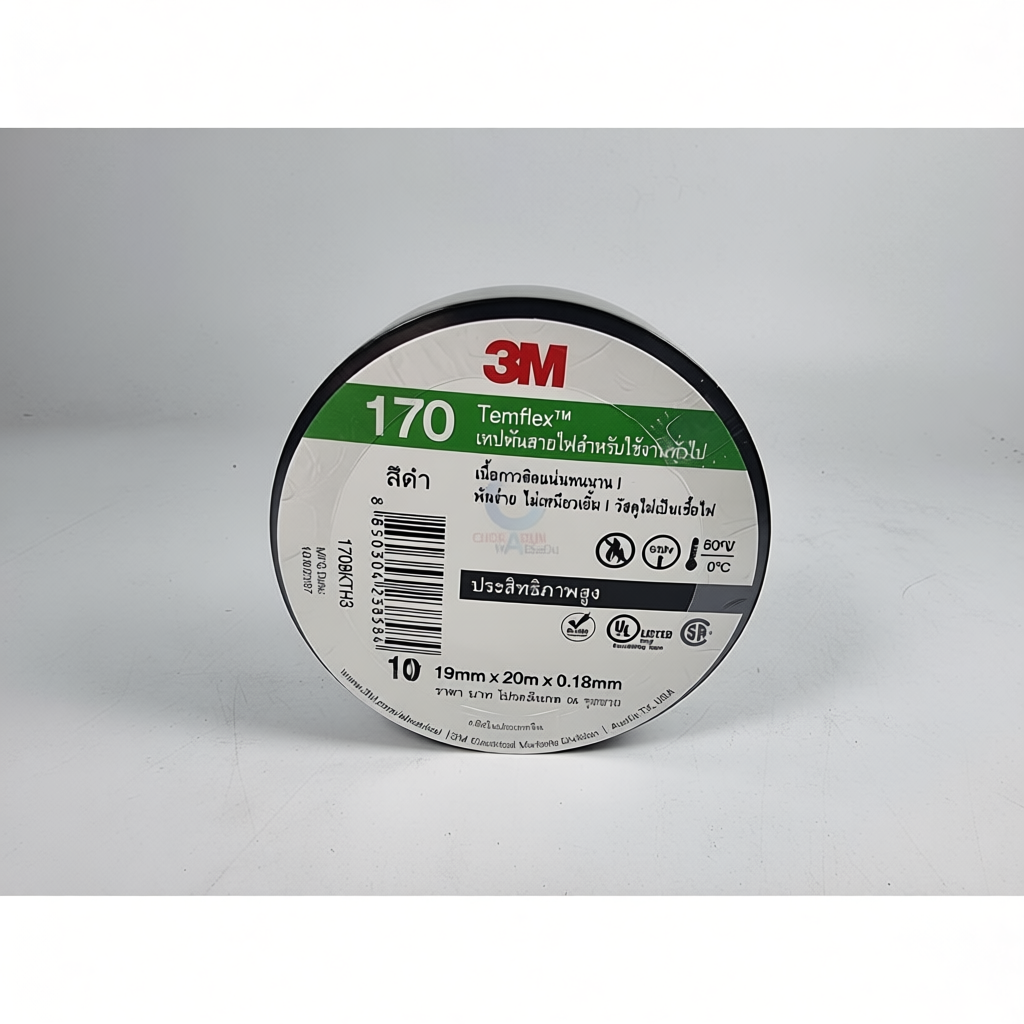 3M เทปพันสายไฟ 170 [ ยกลัง 100 ม้วน ] หลากหลายขนาด