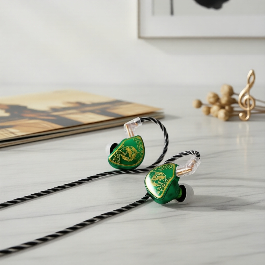 หูฟังอินเอียร์สําหรับฟังเครื่องเสียง Tangzu Waner SG Green, ไดนามิกไดร์เวอร์เมมเบรน PET