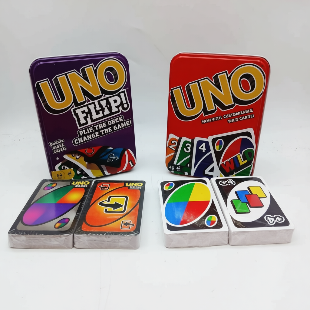 การ์ดเกม UNO และ UNO Flip กล่องเหล็ก