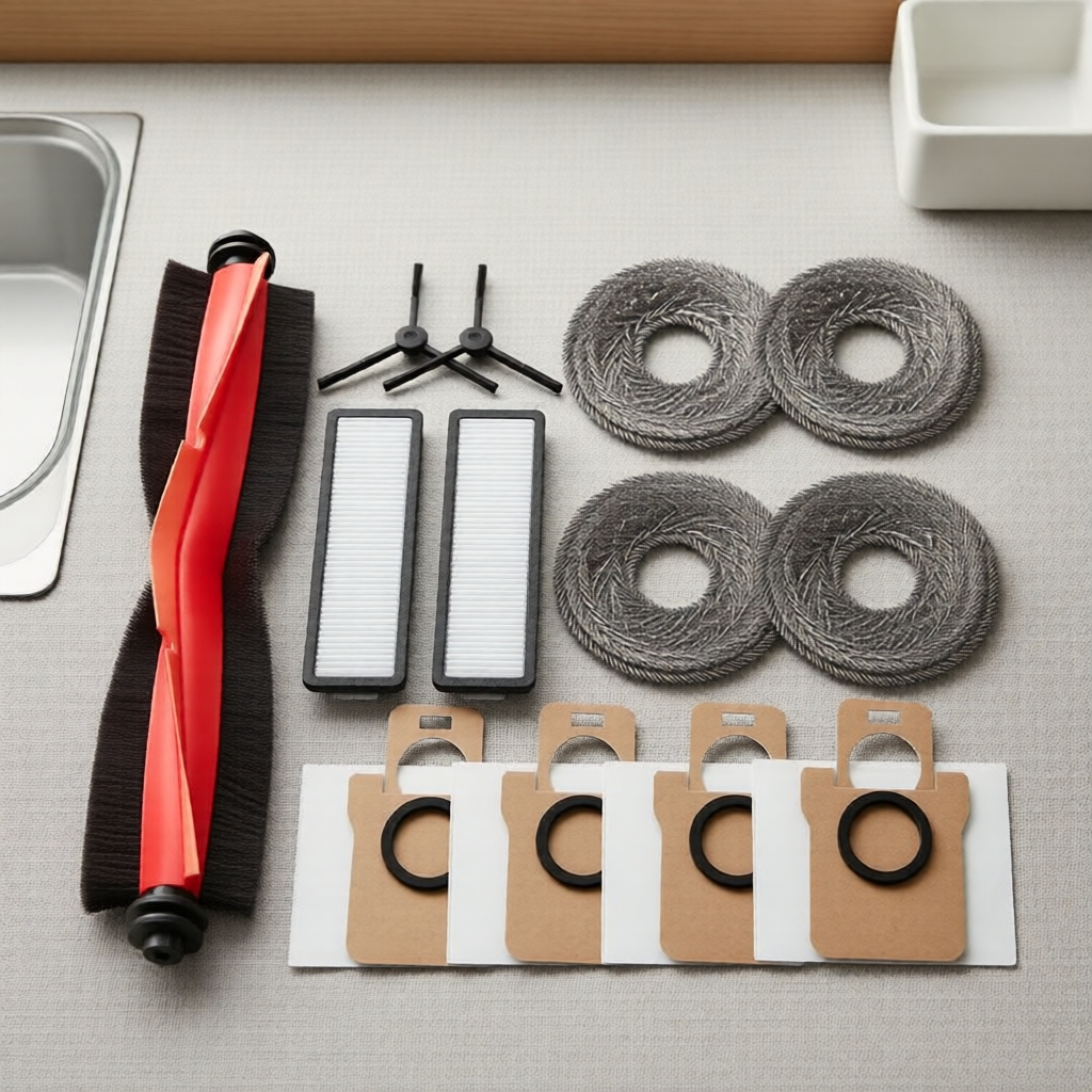 อะไหล่เปลี่ยนสําหรับ Xiaomi Robot Vacuum X20 Max / X20 Pro: แปรงหลัก, แปรงข้าง, ผ้าถูพื้น และฟิลเตอร