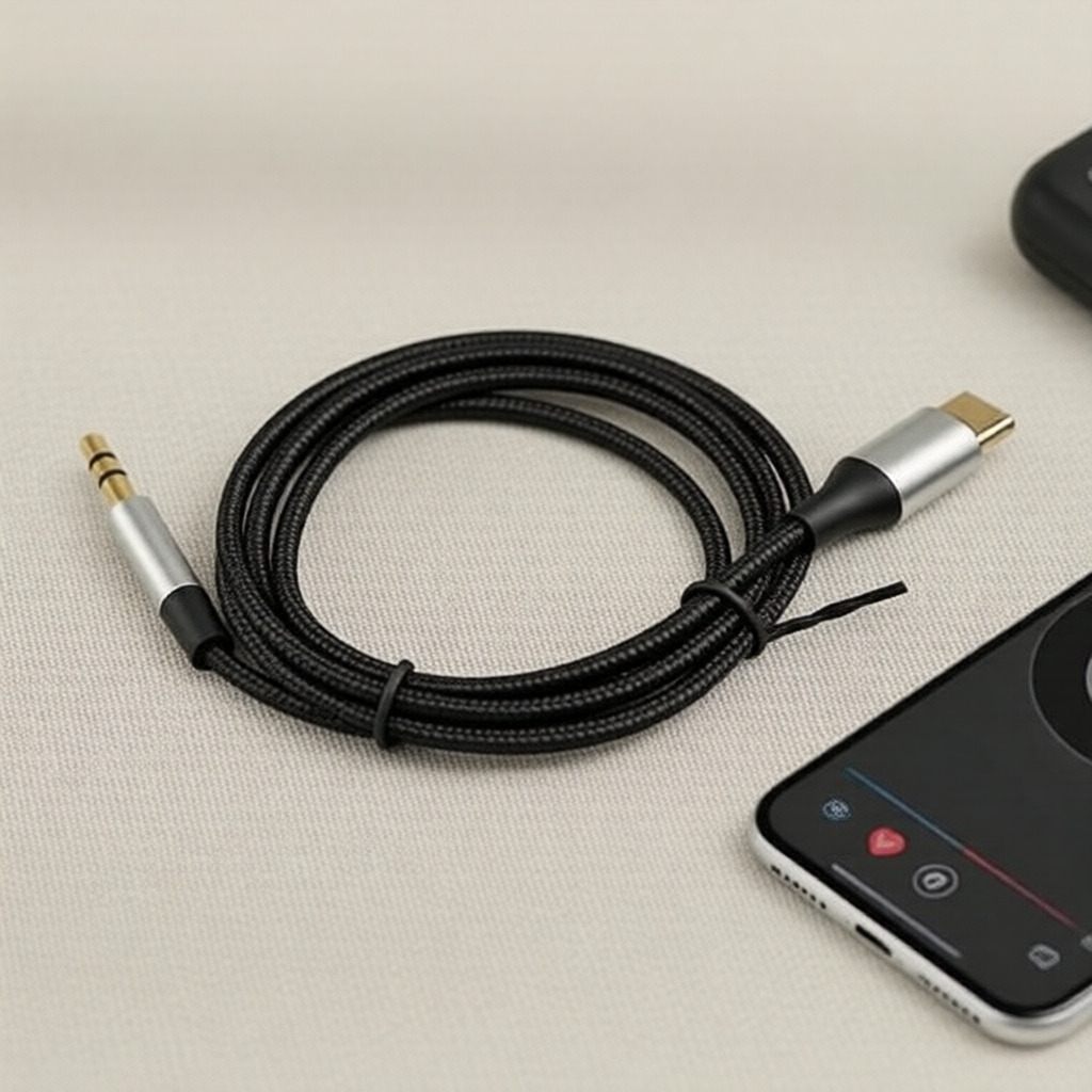 1 เมตร สาย USB-C to AUX 3.5 มม. สําหรับลําโพงรถยนต์และหูฟัง