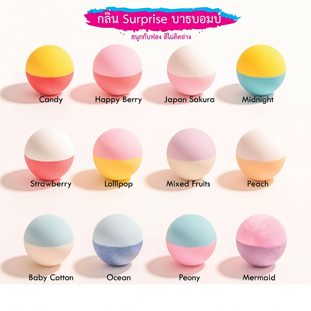 Bath Bomb ฟองเยอะ ฟูง่าย สีสดใส ไม่แสบตา