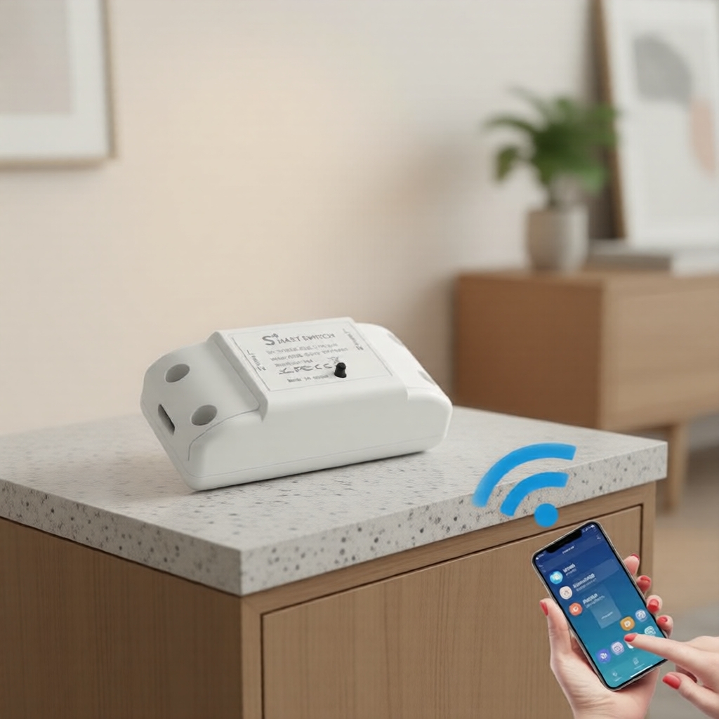 สวิตช์ไฟ LED อัจฉริยะ, เบรกเกอร์ WiFi Tuya พร้อมคลิปยึดสายไฟ, ควบคุมด้วยเสียง Alexa แบบไม่ต้องใช้มือ