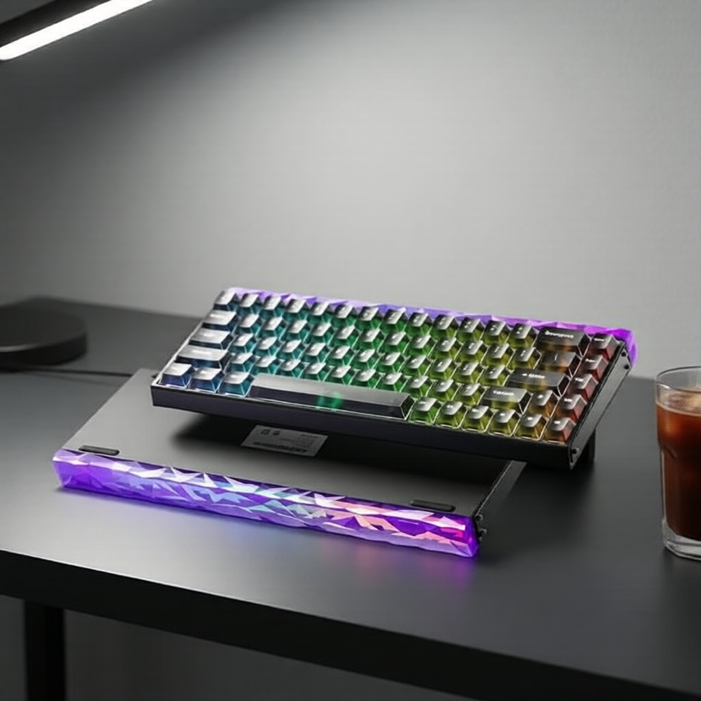 คีย์บอร์ดสําหรับเล่นเกมแบบแมคคานิคอล AULA HERO 68HE แบบมีสาย RGB, 68 ปุ่มพร้อมสวิตช์แม่เหล็ก, เหมาะส