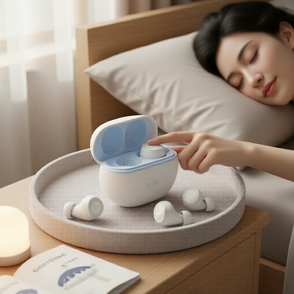 หูฟังบลูทูธ Realfit F4 เวอร์ชั่น 5.4/6.0 แบบเอียร์บัด บางเบา หูฟังเกมมิ่งตัดเสียงรบกวนพร้อมเล่น 32 ช