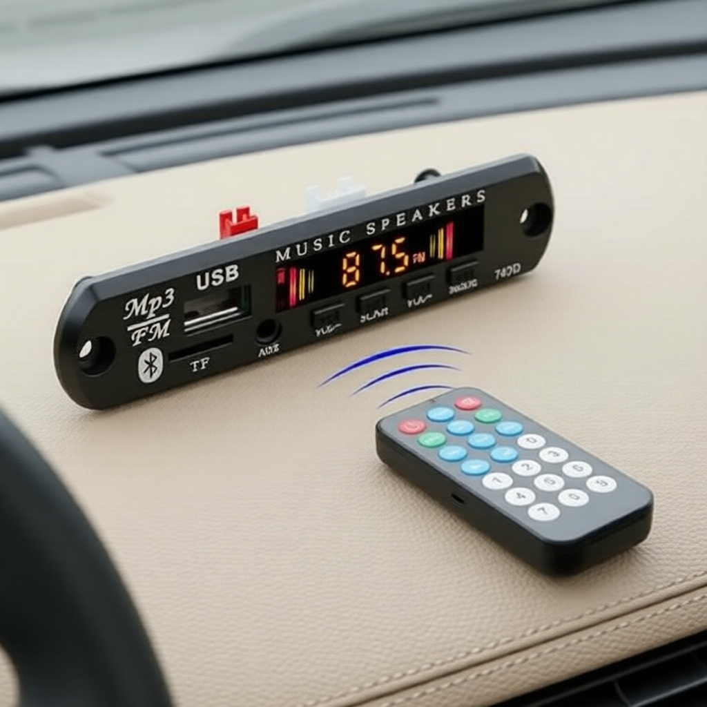 แผงถอดรหัส MP3 บลูทูธ 5.0 12V รองรับ USB/TF วิทยุ FM AUX สําหรับเครื่องเสียงรถยนต์