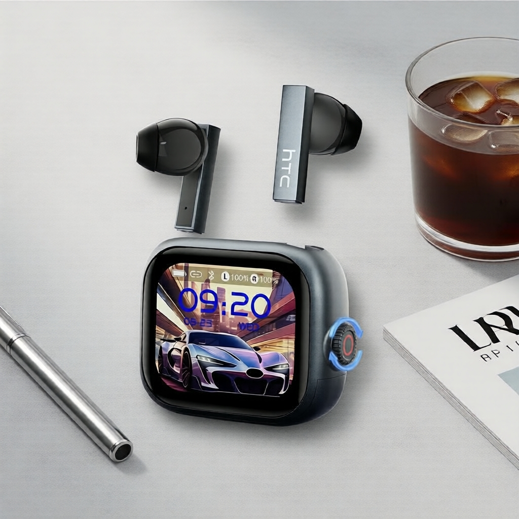หูฟังแปลภาษาอัจฉริยะ HTC NE40 บลูทูธ 6.0 หน้าจอแสดงผลสด HiFi ลดเสียงรบกวน