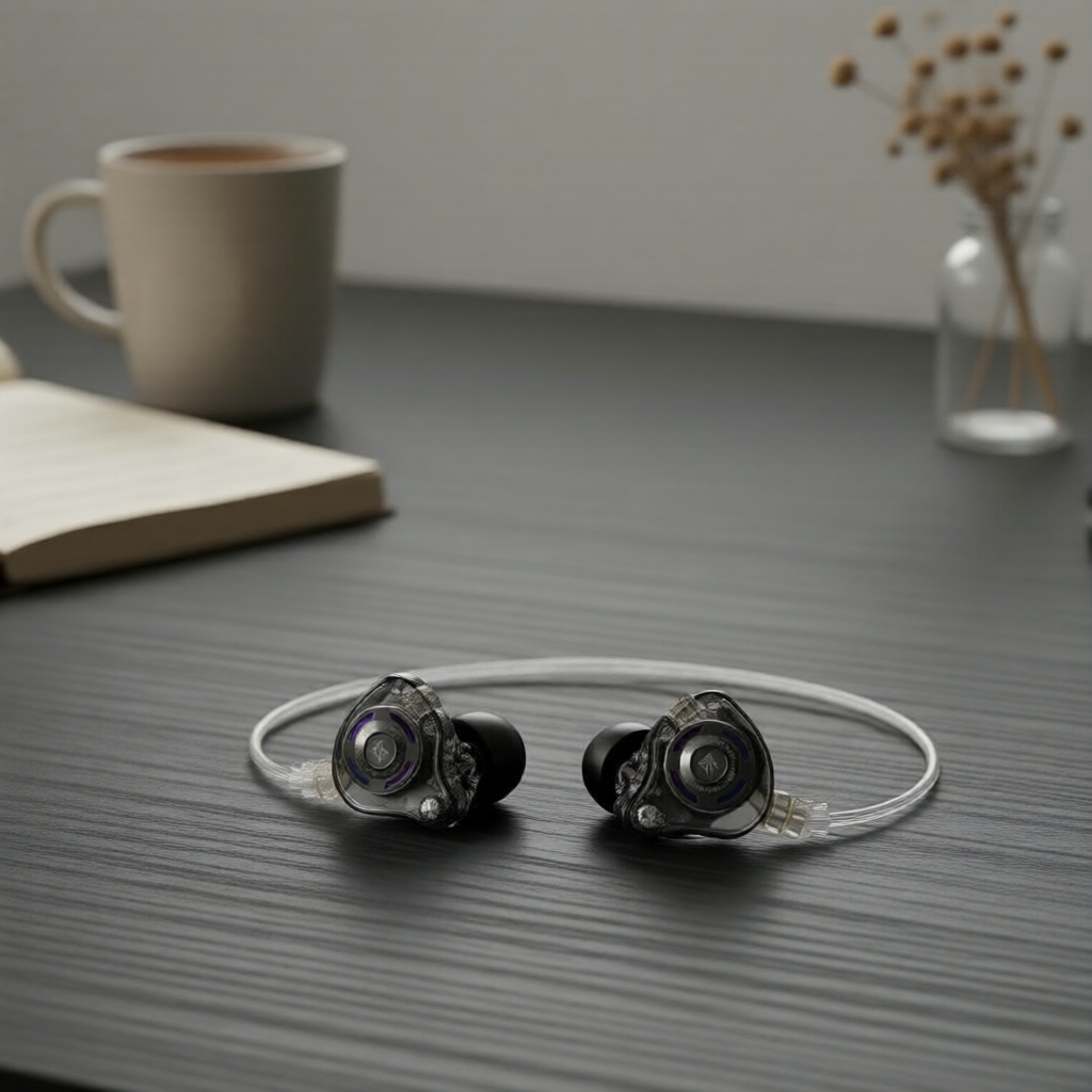 หูฟังเกมมิ่ง KZ Gale คุณภาพเสียง Hi-Fi, ไมค์คู่, EQ Type-C, รองรับย่านความถี่กว้าง, สวมใส่สบายแบบครอ