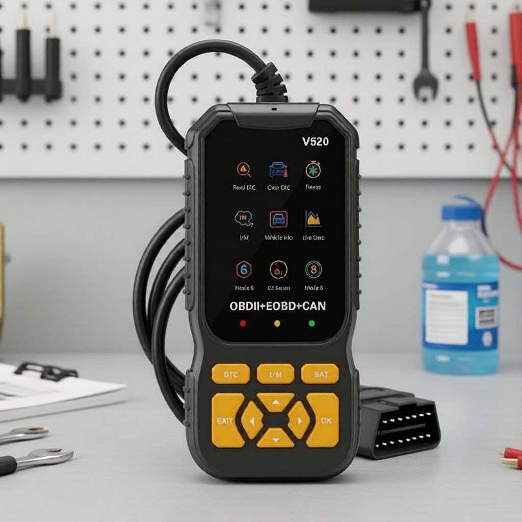 เครื่องมือวิเคราะห์เครื่องยนต์ OBD2 V520, ตัวอ่านโค้ดรถยนต์ และเครื่องมือวิเคราะห์การทดสอบข้อบกพร่อง
