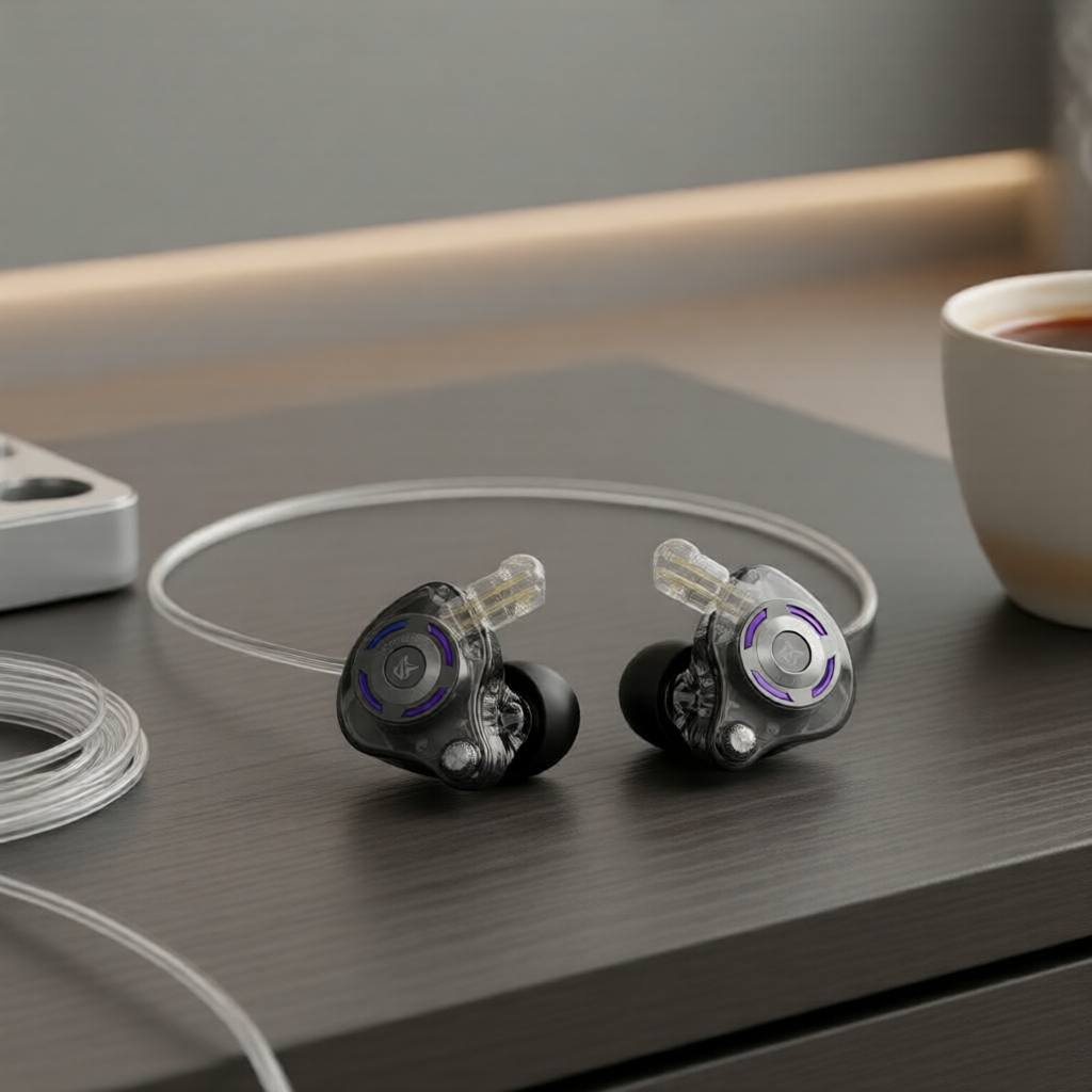 ชุดหูฟังเกมมิ่ง KZ Gale, อคูสติก Hi-Fi, ไมโครโฟนคู่, EQ Type-C, ช่วงความถี่กว้าง, นุ่มสบายครอบหู