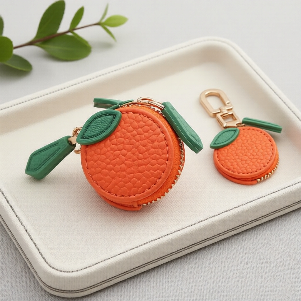 กระเป๋าใส่เหรียญผลไม้สุดน่ารัก | ที่ใส่ AirTag ขนาดมินิ & กล่องเก็บหูฟัง | ที่จัดระเบียบพวงกุญแจ