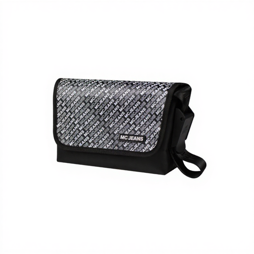 MCJEANS กระเป๋าสะพายอเนกประสงค์ สีดำลายMonogramรุ่น M02Z092ของแท้จากช็อป มีถุงช็อปให้