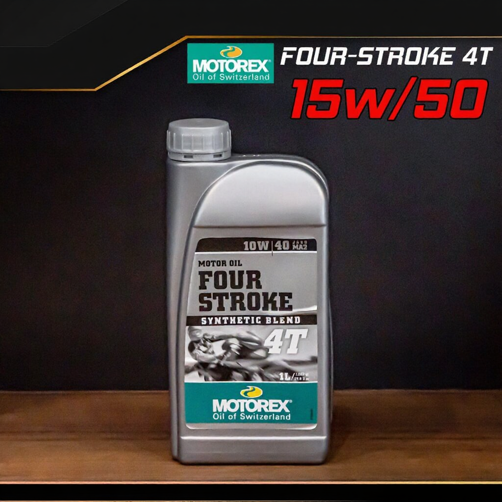 น้ำมันเครื่อง MOTOREX FOUR-STROKE 4T ขนาด 1 ลิตร (10w/40) , (15w/50)