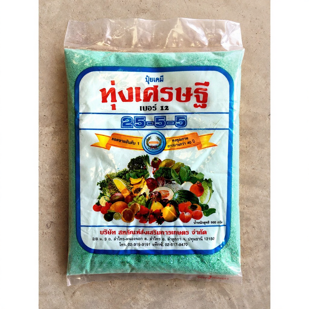 ปุ๋ยเคมี ทุ่งเศรษฐี 25-5-5 500 กรัม