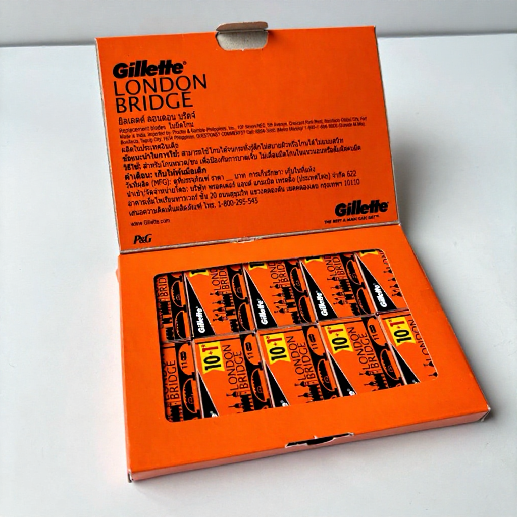 Gillette London Bridge 1 กล่อง 100 ใบ