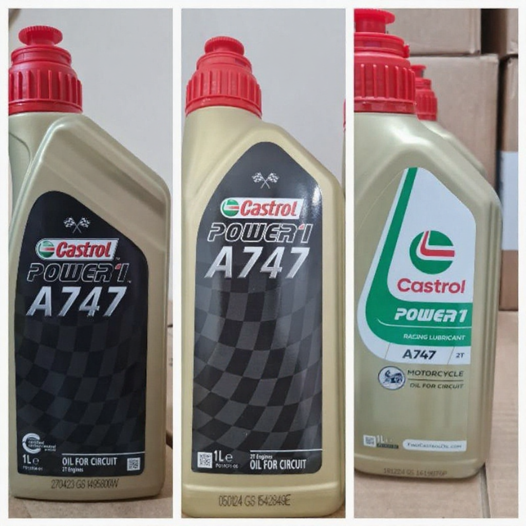 Castrol A747 หัวเชื้อ2Tเกรดแข่งสังเคราะห์100%1ลิตร